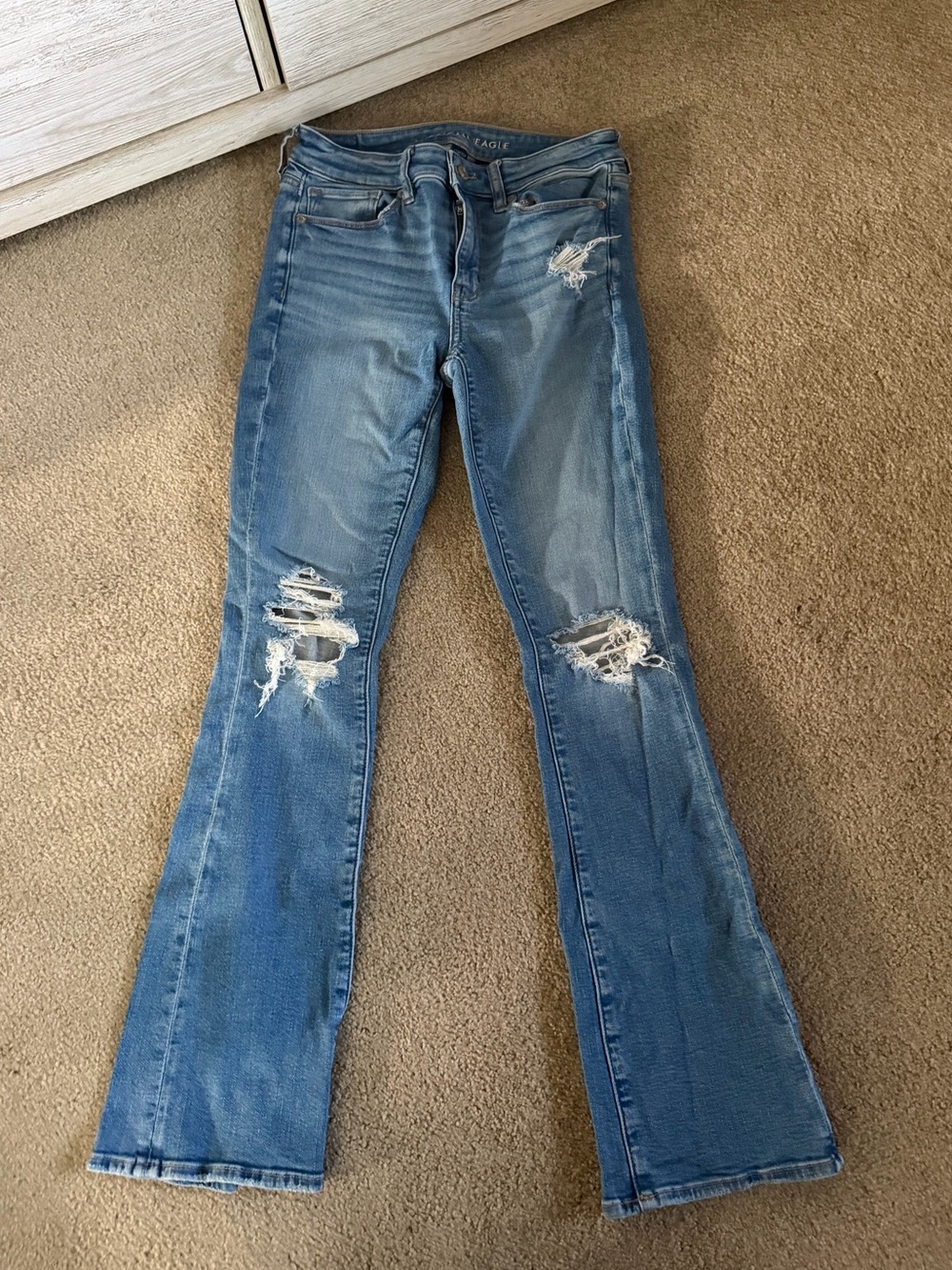 American Eagle Outfitters Hi Rise Skinny Kick Boot Cut Jeans Bundle - Picture 4 of 8